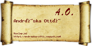 Andráska Ottó névjegykártya
